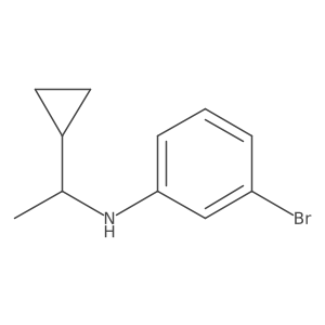 3-bromo-N-(1-cyclopropylethyl)aniline结构式