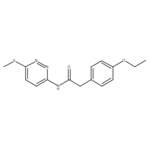2-(4-ethoxyphenyl)-N-(6-(methylthio)pyridazin-3-yl)acetamide结构式