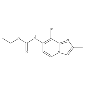 8-Bromo-7-ethoxycarbonylamino-2-methylimidazo[1,2-a]pyridin e Structure