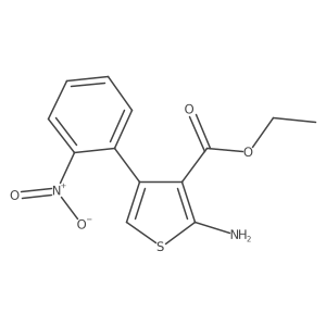 Ethyl 2-amino-4-(2-nitrophenyl)thiophene-3-carboxylate结构式