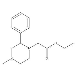 Ethyl 2-(4-methyl-2-phenylpiperazin-1-yl)acetate Structure