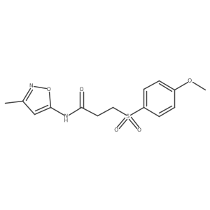 3-((4-methoxyphenyl)sulfonyl)-N-(3-methylisoxazol-5-yl)propanamide结构式