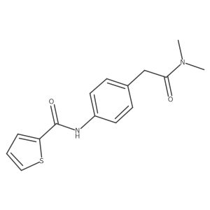 N-(4-(2-(dimethylamino)-2-oxoethyl)phenyl)thiophene-2-carboxamide结构式