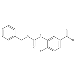 3-(Benzyloxycarbonylamino)-4-fluorobenzoic acid结构式