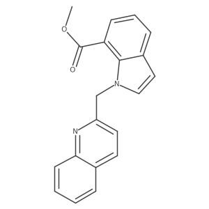 Methyl 1-(quinolin-2-ylmethyl)-1H-indole-7-carboxylate结构式