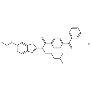 4-Benzoyl-N-[3-(dimethylamino)propyl]-N-(6-ethoxy-1,3-benzothiazol-2-YL)benzamide hydrochloride结构式