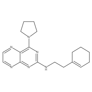 (2-Cyclohex-1-enylethyl)(4-pyrrolidinylpteridin-2-yl)amine Structure