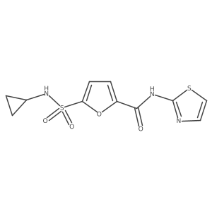 5-(N-cyclopropylsulfamoyl)-N-(thiazol-2-yl)furan-2-carboxamide Structure
