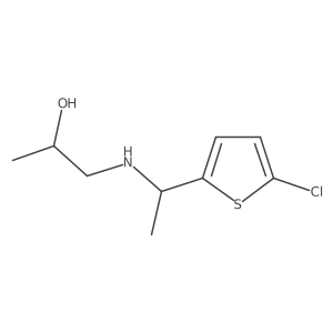 1-{[1-(5-Chlorothiophen-2-yl)ethyl]amino}propan-2-ol结构式