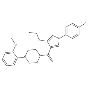 (4-ethoxy-1-(4-fluorophenyl)-1H-pyrazol-3-yl)(4-(2-methoxyphenyl)piperazin-1-yl)methanone Structure