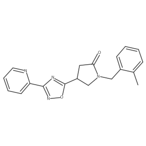 1-(2-Methylbenzyl)-4-(3-(pyridin-2-yl)-1,2,4-oxadiazol-5-yl)pyrrolidin-2-one Structure