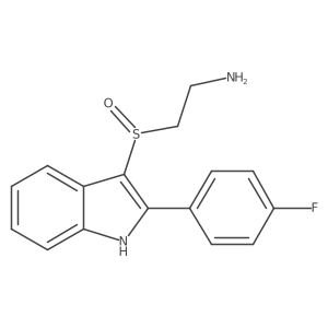 2-((2-(4-fluorophenyl)-1H-indol-3-yl)sulfinyl)ethanamine Structure