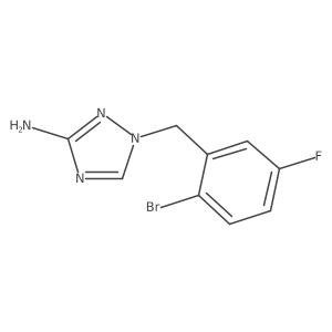 1-[(2-bromo-5-fluorophenyl)methyl]-1H-1,2,4-triazol-3-amine结构式