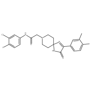 N-(3-chloro-4-fluorophenyl)-2-(2-(3,4-dimethylphenyl)-3-oxo-1,4,8-triazaspiro[4.5]dec-1-en-8-yl)acetamide Structure