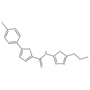 5-(4-fluorophenyl)-N-[5-(methoxymethyl)-1,3,4-thiadiazol-2-yl]-2-thiophenecarboxamide结构式