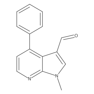 1-methyl-4-phenyl-1H-pyrrolo[2,3-b]pyridine-3-carbaldehyde Structure