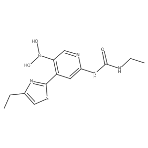 4-(4-Ethylthiazol-2-yl)-6-(3-ethylureido)pyridin-3-ylboronic acid Structure