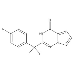 2-(Difluoro(4-fluorophenyl)methyl)pyrrolo[2,1-f][1,2,4]triazin-4-ol结构式