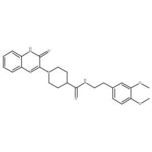 COc1ccc(CCNC(=O)C2CCN(c3nc4ccccc4[nH]c3=O)CC2)cc1OC结构式