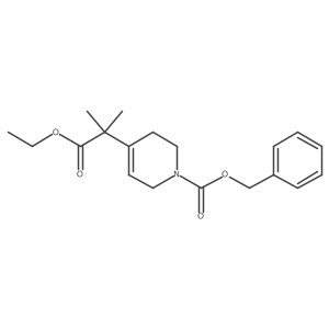 4-(1-ethoxycarbonyl-1-methyl-ethyl)-3,6-dihydro-2H-pyridine-1-carboxylic acid benzyl ester结构式