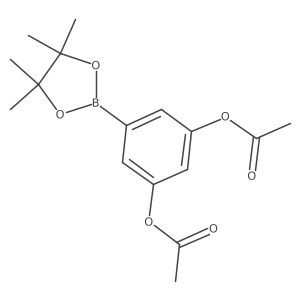1,3-Benzenediol, 5-(4,4,5,5-tetramethyl-1,3,2-dioxaborolan-2-yl)-, 1,3-diacetate结构式
