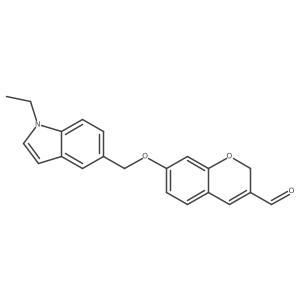 7-((1-Ethyl-1H-indol-5-yl)methoxy)-2H-chromene-3-carbaldehyde结构式