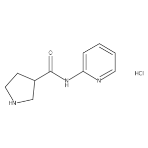 N-(pyridin-2-yl)pyrrolidine-3-carboxamide hydrochloride Structure