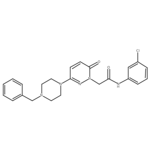 2-[3-(4-benzylpiperazin-1-yl)-6-oxopyridazin-1(6H)-yl]-N-(3-chlorophenyl)acetamide Structure
