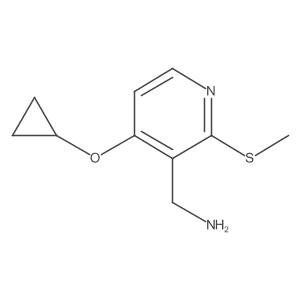 (4-Cyclopropoxy-2-(methylthio)pyridin-3-YL)methanamine结构式