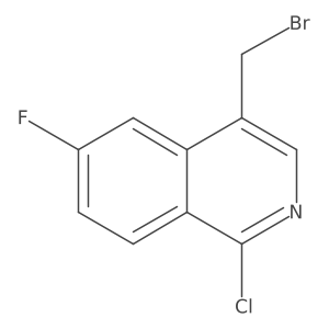 Isoquinoline, 4-(bromomethyl)-1-chloro-6-fluoro- Structure