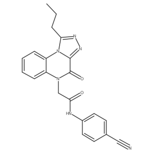 N-(4-cyanophenyl)-2-(4-oxo-1-propyl[1,2,4]triazolo[4,3-a]quinoxalin-5(4H)-yl)acetamide Structure