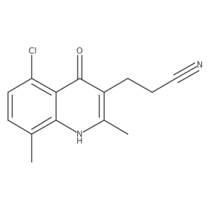 3-Quinolinepropanenitrile, 5-chloro-1,4-dihydro-2,8-dimethyl-4-oxo- Structure