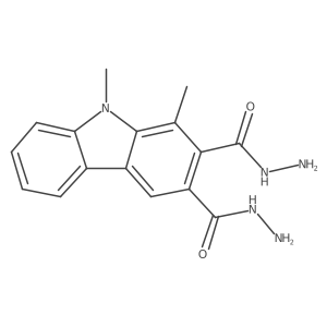 1,9-Dimethyl-9H-carbazole-2,3-dicarboxylic acid 2,3-dihydrazide Structure