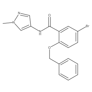 5-Bromo-N-(1-methyl-1H-pyrazol-4-yl)-2-[(phenylmethyl)oxy]benzamide Structure