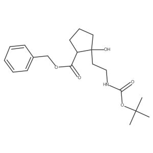 Benzyl 2-(2-(tert-butoxycarbonylamino)ethyl)-2-hydroxycyclopentanecarboxylate Structure