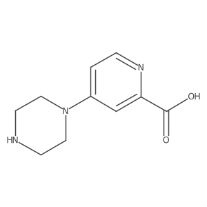 4-(Piperazin-1-yl)pyridine-2-carboxylic acid结构式