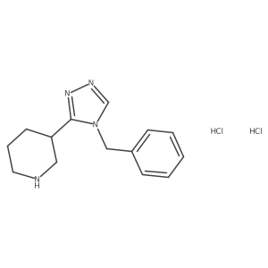 3-(4-benzyl-4H-1,2,4-triazol-3-yl)piperidine dihydrochloride结构式