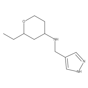 1H-Pyrazole-4-methanamine, N-(2-ethyltetrahydro-2H-pyran-4-yl)-结构式