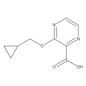 3-(Cyclopropylmethoxy)pyrazine-2-carboxylic acid结构式