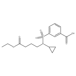 3-[Cyclopropyl(4-ethoxy-4-oxobutyl)sulfamoyl]benzoic acid Structure