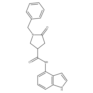 1-benzyl-N-(1H-indol-4-yl)-5-oxopyrrolidine-3-carboxamide Structure