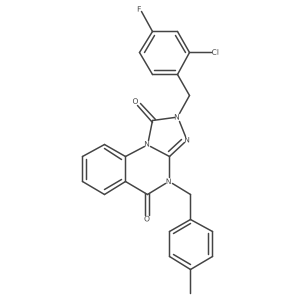 2-(2-chloro-4-fluorobenzyl)-4-(4-methylbenzyl)-[1,2,4]triazolo[4,3-a]quinazoline-1,5(2H,4H)-dione Structure