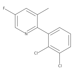 2-(2,3-Dichlorophenyl)-5-fluoro-3-methylpyridine结构式