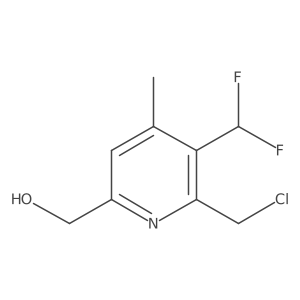 2-(Chloromethyl)-3-(difluoromethyl)-4-methylpyridine-6-methanol Structure