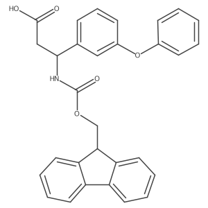 (3S)-3-({[(9H-fluoren-9-yl)methoxy]carbonyl}amino)-3-(3-phenoxyphenyl)propanoic acid Structure