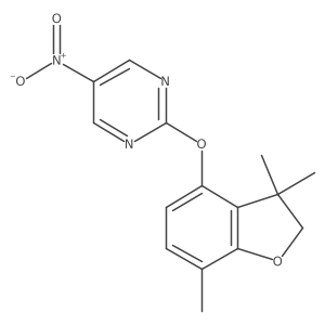 5-Nitro-2-[(3,3,7-trimethyl-2,3-dihydro-1-benzofuran-4-yl)oxy]pyrimidine Structure