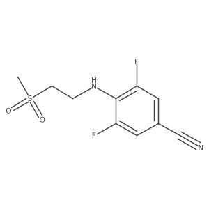 3,5-Difluoro-4-((2-(methylsulfonyl)ethyl)amino)benzonitrile Structure