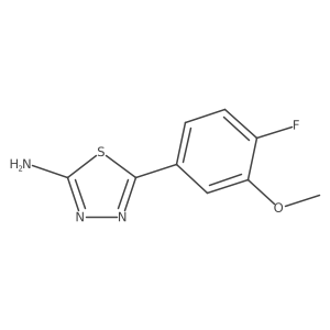 2-Amino-5-(4-fluoro-3-methoxyphenyl)-1,3,4-thiadiazole Structure