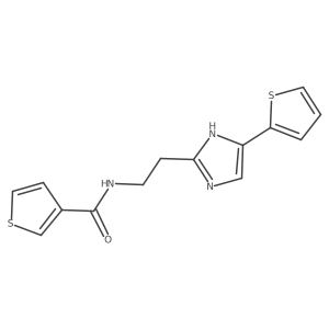 N-{2-[4-(thiophen-2-yl)-1H-imidazol-2-yl]ethyl}thiophene-3-carboxamide结构式