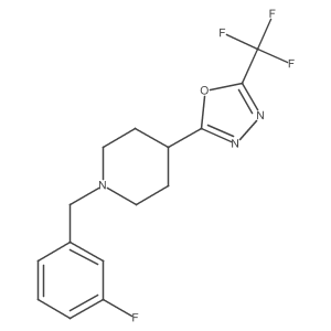 1-[(3-Fluorophenyl)methyl]-4-[5-(trifluoromethyl)-1,3,4-oxadiazol-2-yl]piperidine结构式